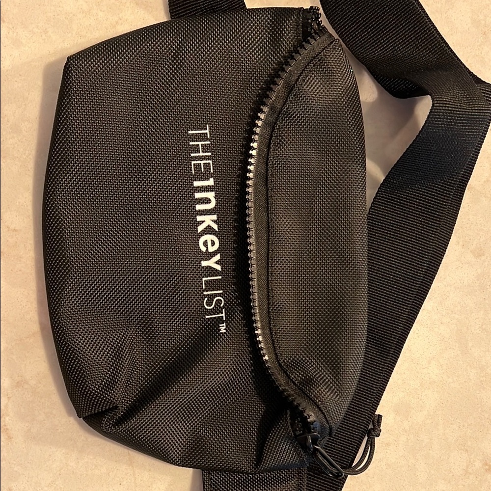 Black Belt Bag with Sleek Design and Matte Finish